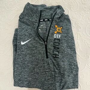 Orangetheory coach Nike Heather Gray Dri-FIT Half-Zip Jacket